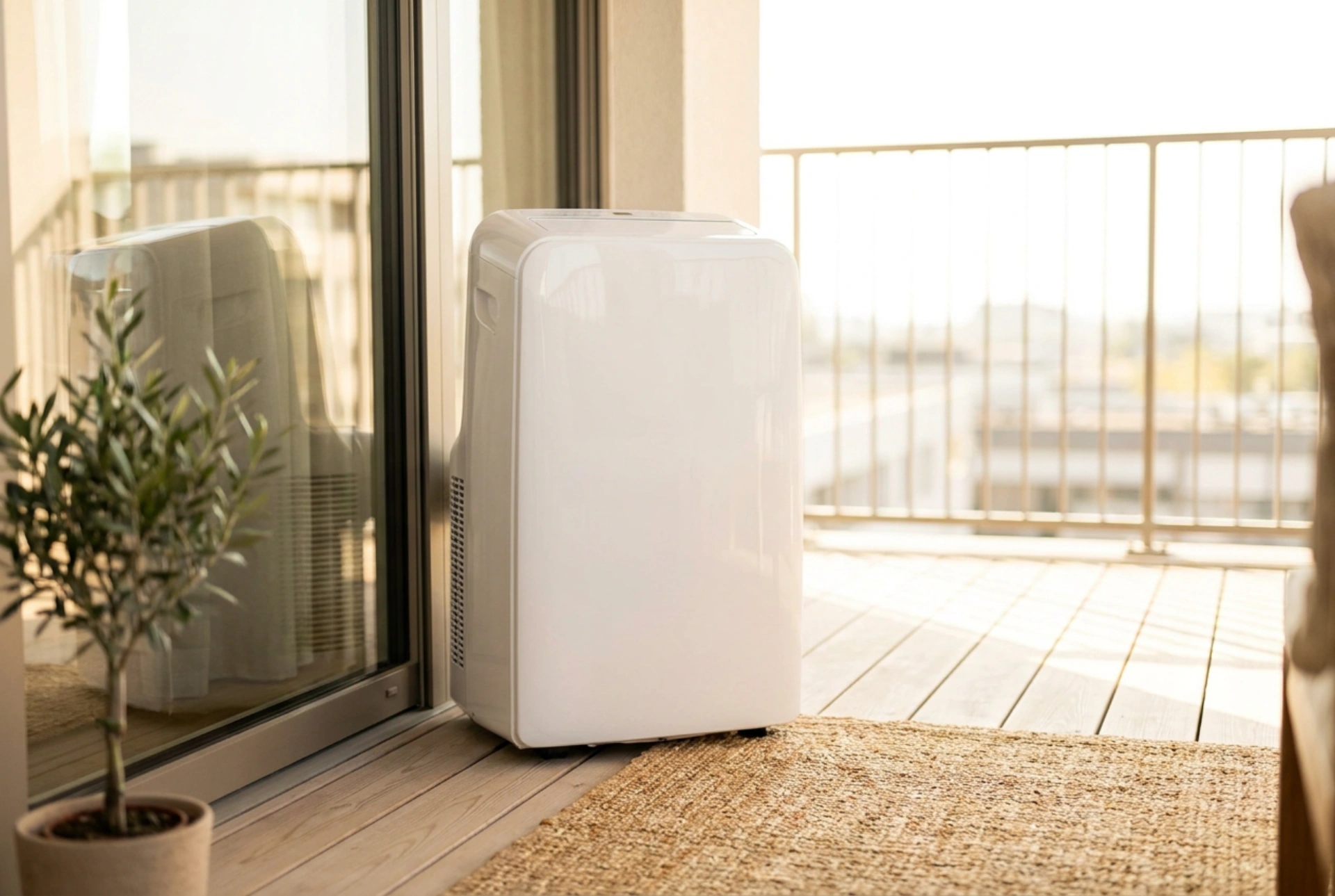 O ar-condicionado portátil na varanda melhora o resfriamento do apartamento?
