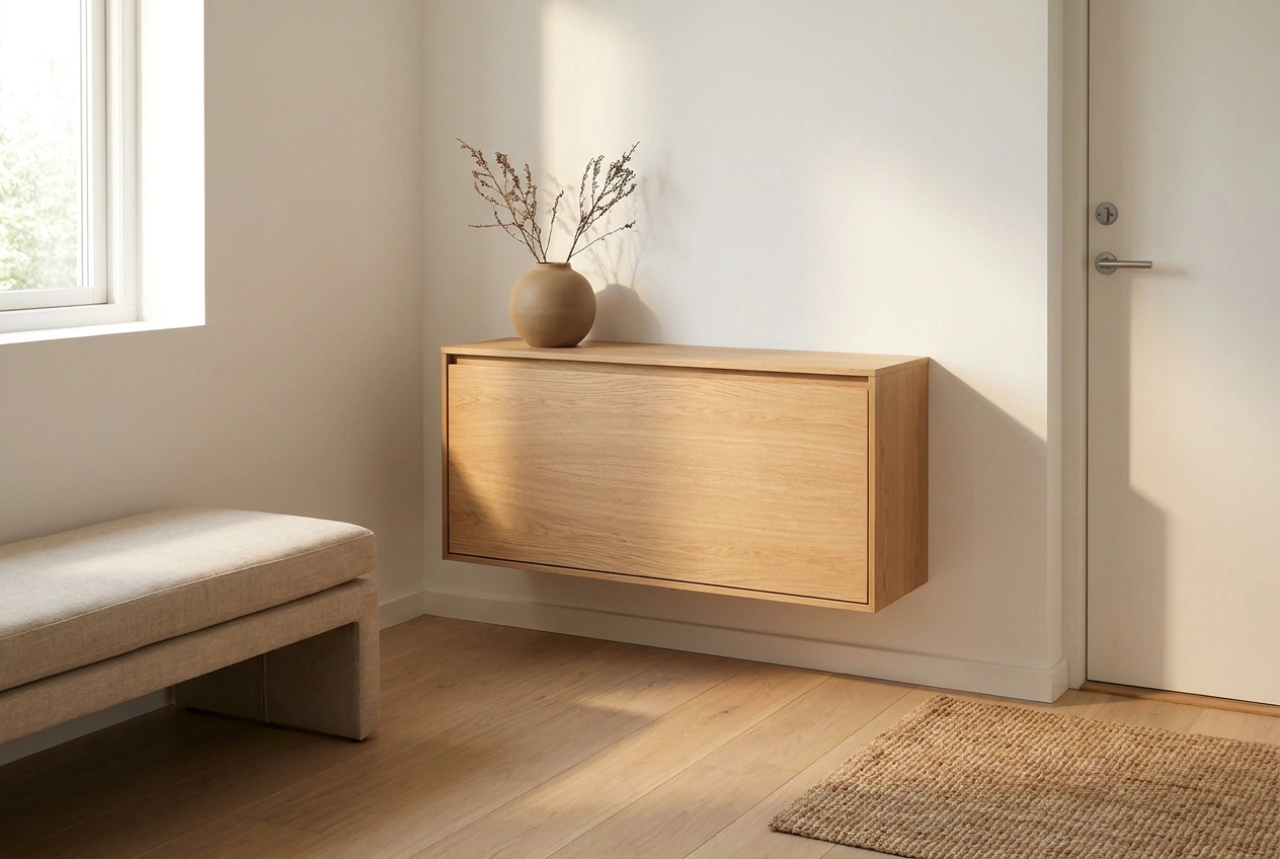 Como organizar um closet com sapateira sem apertar a entrada da casa