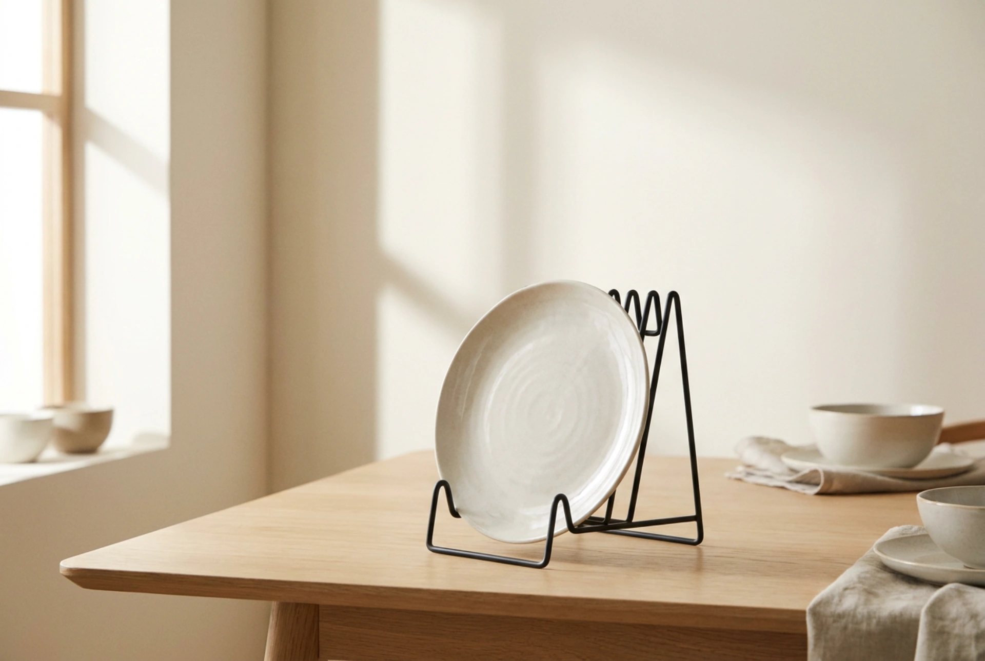 Como expor pratos decorativos com segurança em um suporte