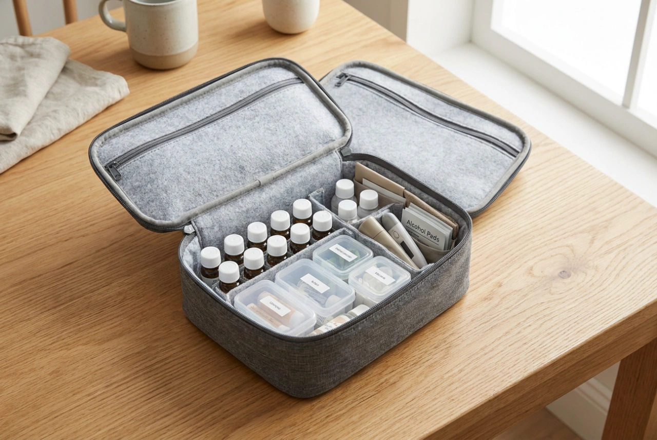 Como manter a organização em uma pequena bolsa térmica para medicamentos
