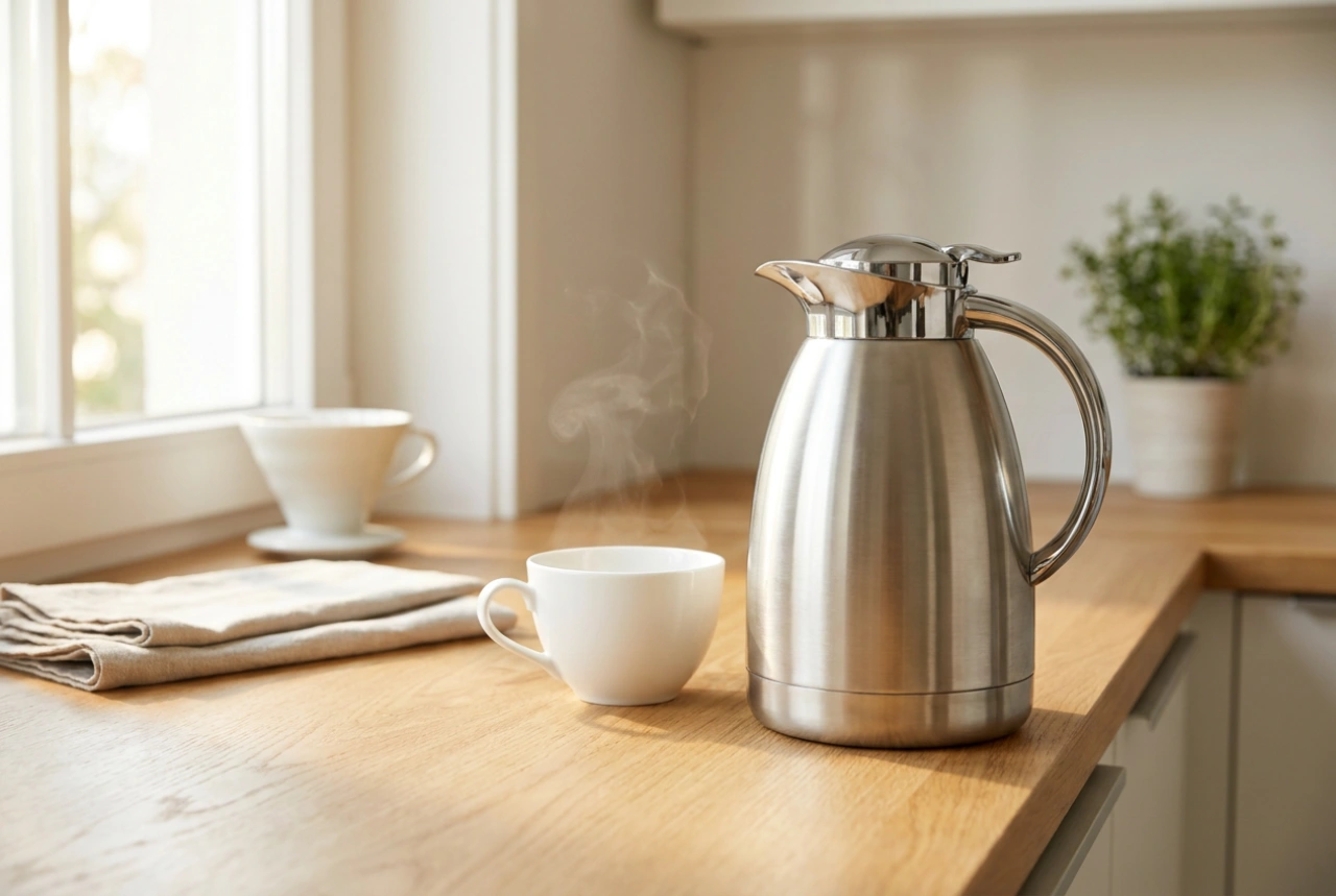 Como usar uma garrafa térmica grande para café de forma eficiente