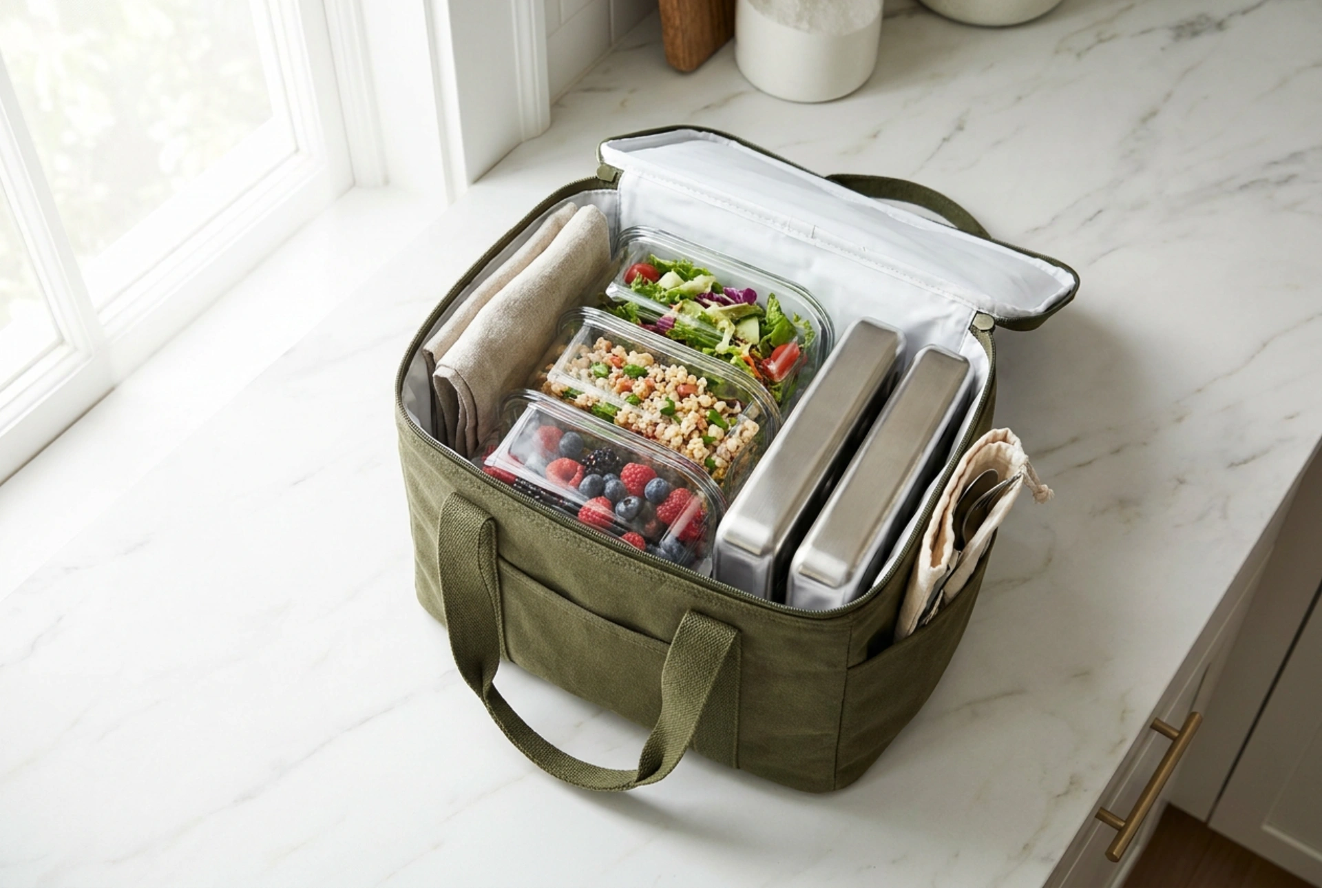 Como manter a organização e o frescor em uma bolsa térmica de almoço