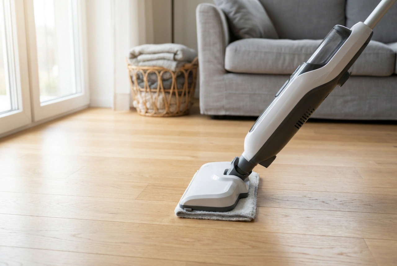 Como passar pano com esfregão a vapor sem fio com segurança