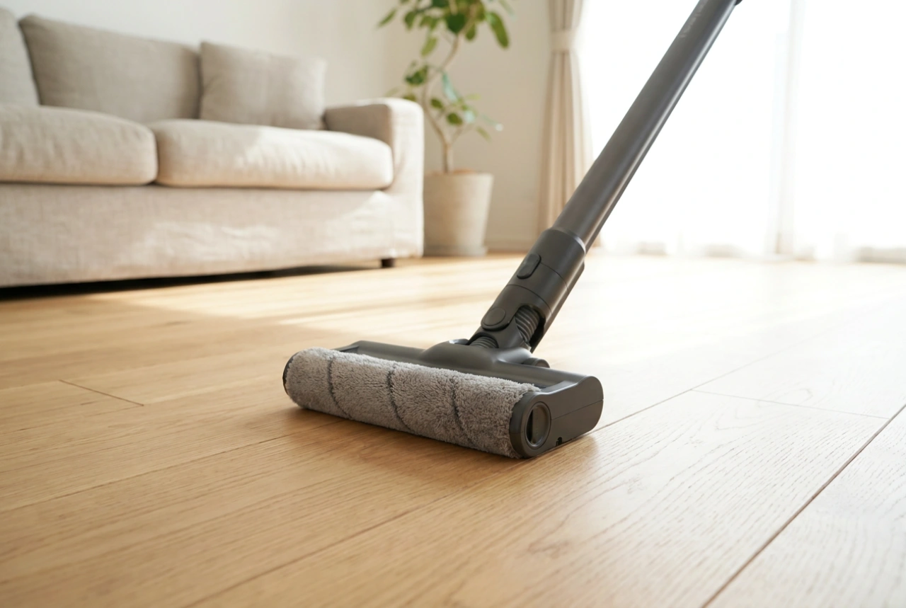 O aspirador sem fio com mop na manutenção diária dos pisos