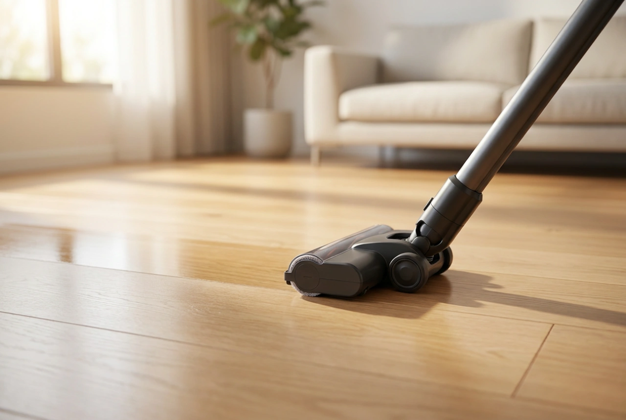 Como limpar com aspirador e mop sem fio sem deixar manchas no piso