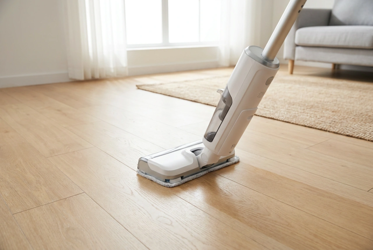 Como limpar pisos laminados com aspirador vertical de água sem excesso de umidade