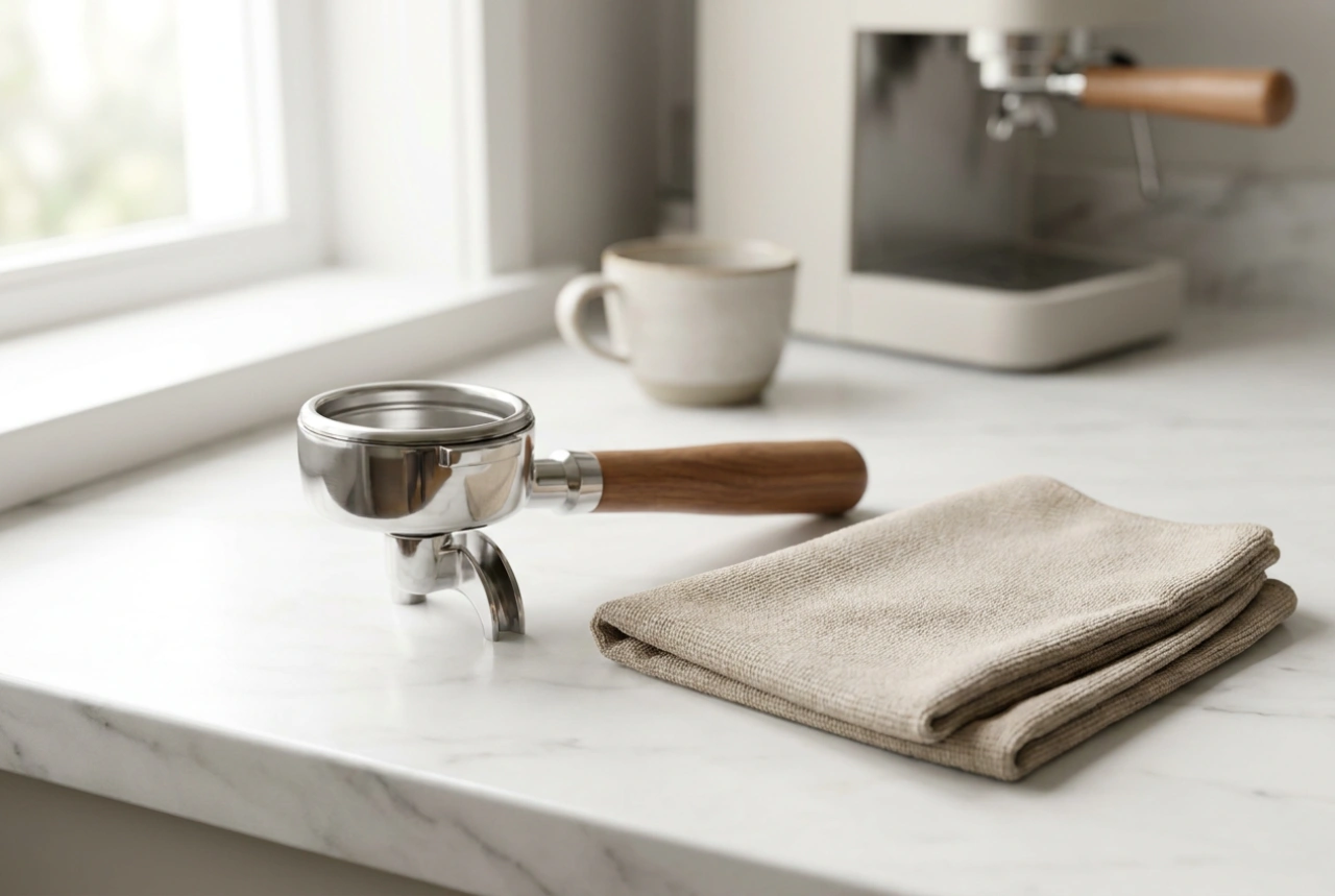 Como limpar a máquina de café expresso manual de forma eficiente após cada uso