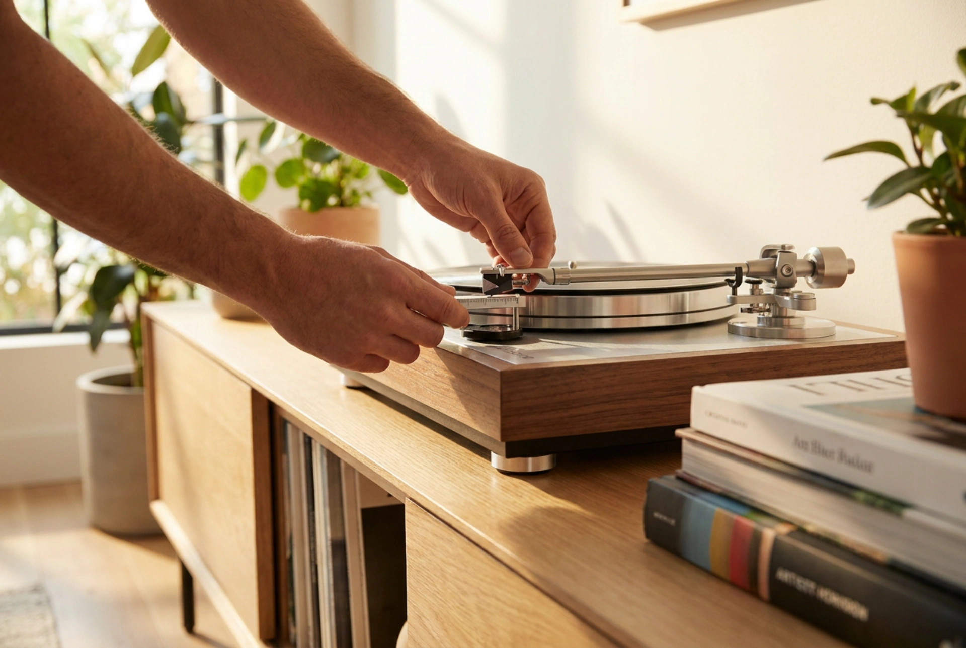 Penaos reizhañ ur gramofon evit mirout ouzh ar pladennoù vinil a lamat