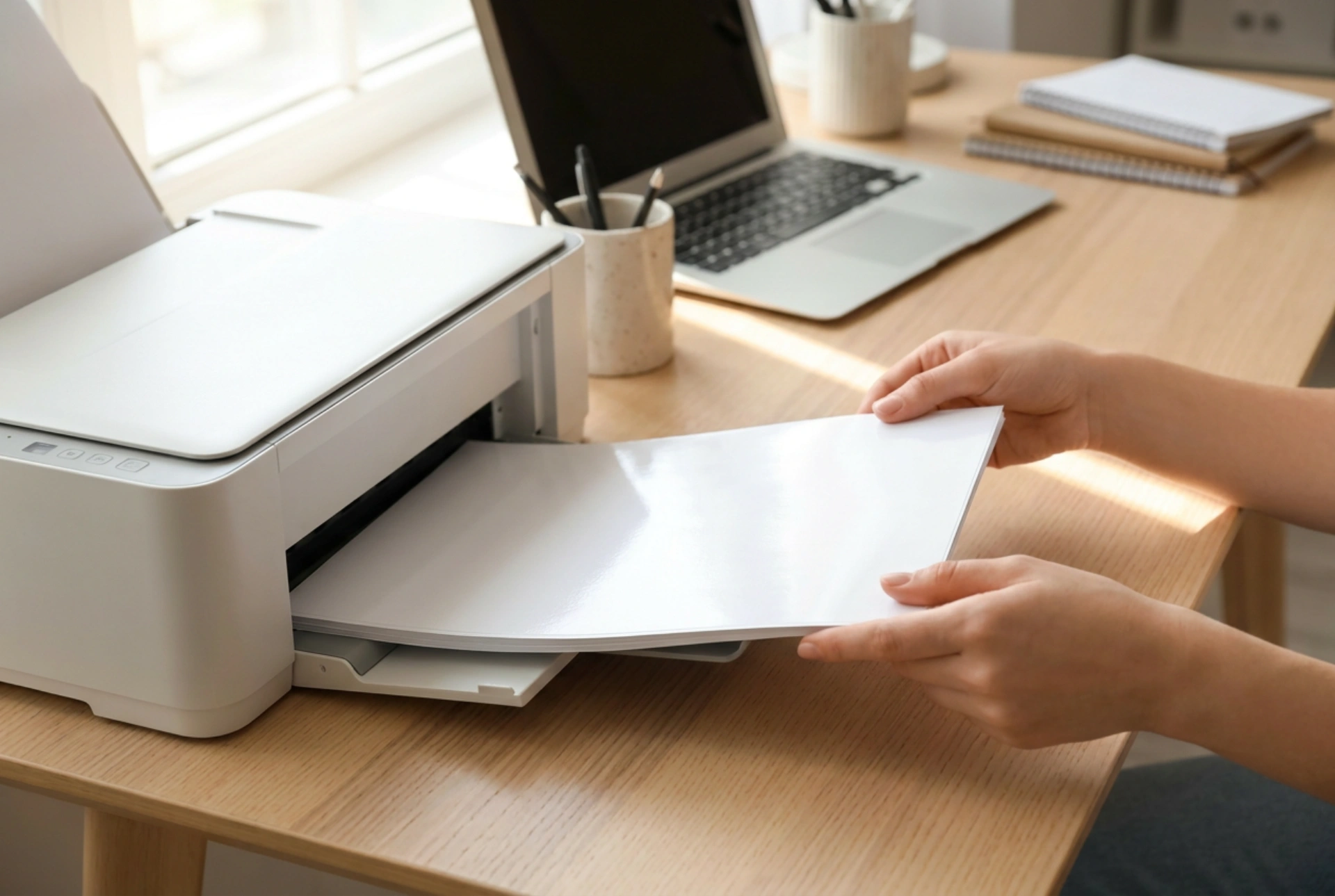 Como preparar a impressora para adesivos coloridos sem manchas e atolamentos