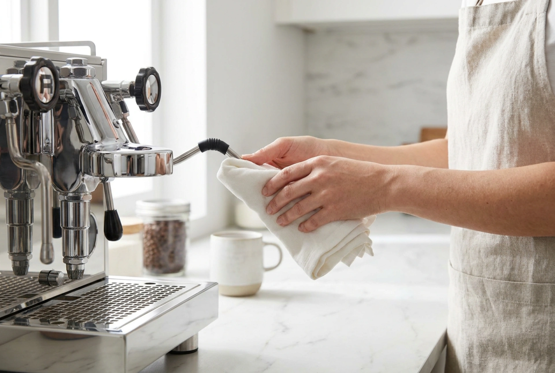 Como manter a máquina de café profissional limpa