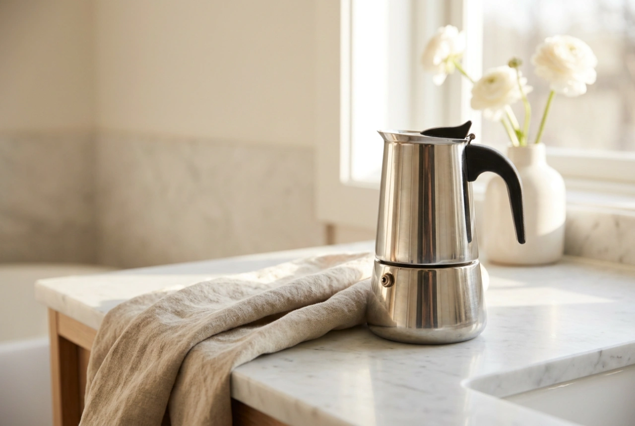 Como limpar a cafeteira italiana para o café não ter gosto metálico