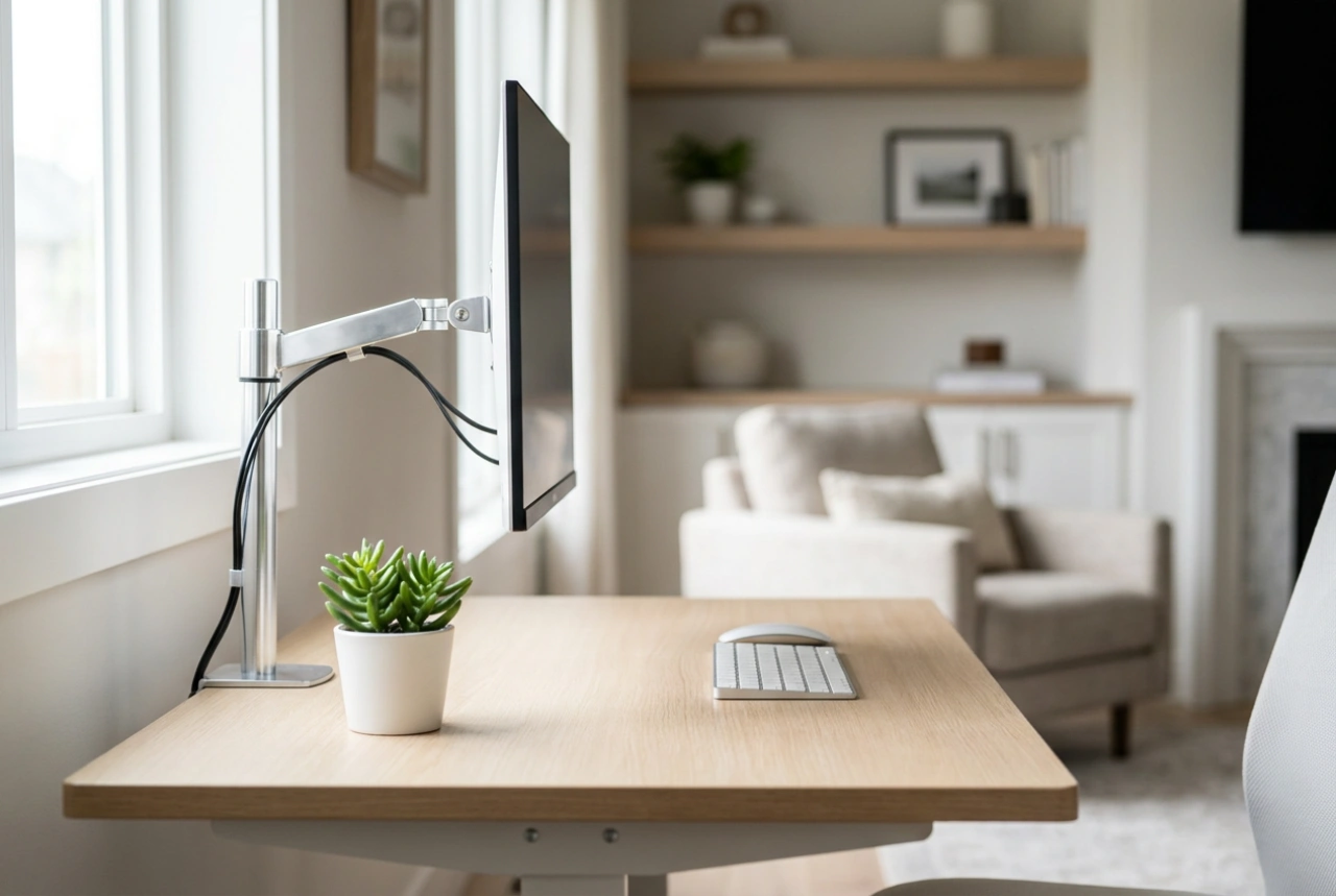 Como ajustar o suporte de monitor para evitar dor no pescoço