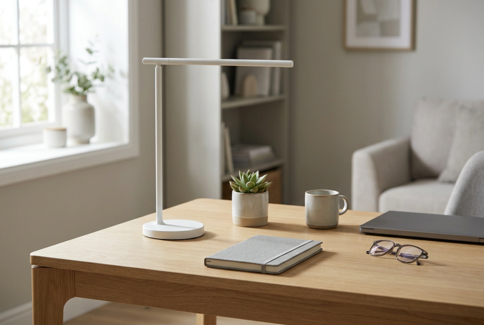 Quando a luminária de mesa a bateria facilita o trabalho sem cabos