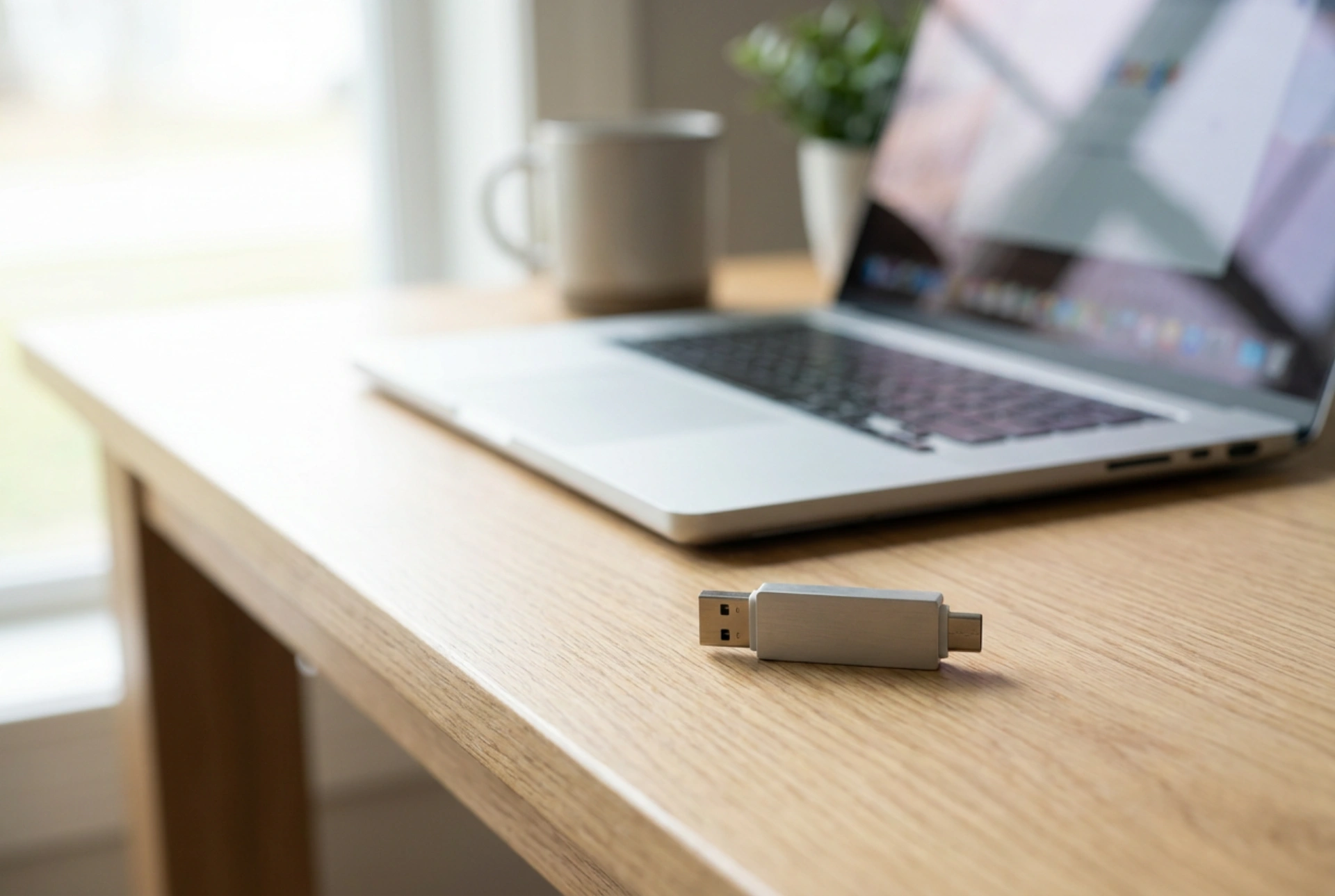 Pen drive USB-C e USB-A como uma ponte simples entre dispositivos