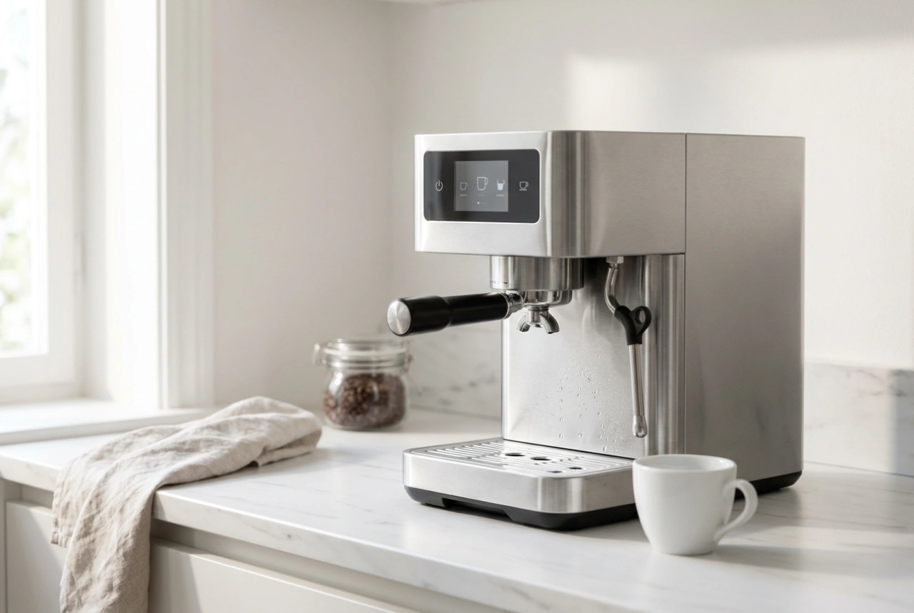 Como limpar o tubo de leite da cafeteira expresso após o cappuccino