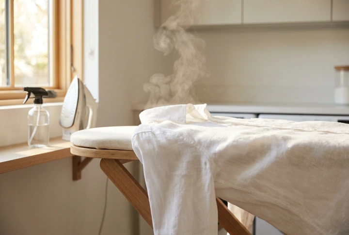Estação de vapor para roupas e o alisamento de vincos difíceis