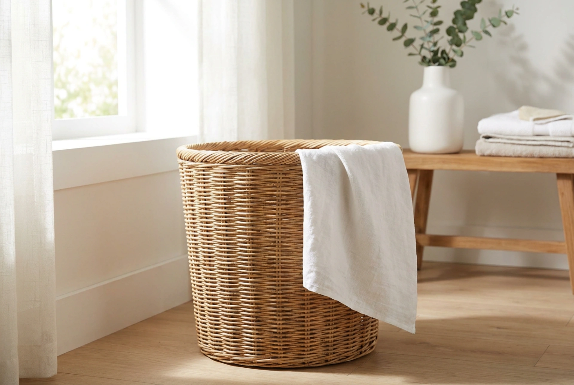 Penaos gwareziñ ur paner-dilhad rattan diouzh ar glebor