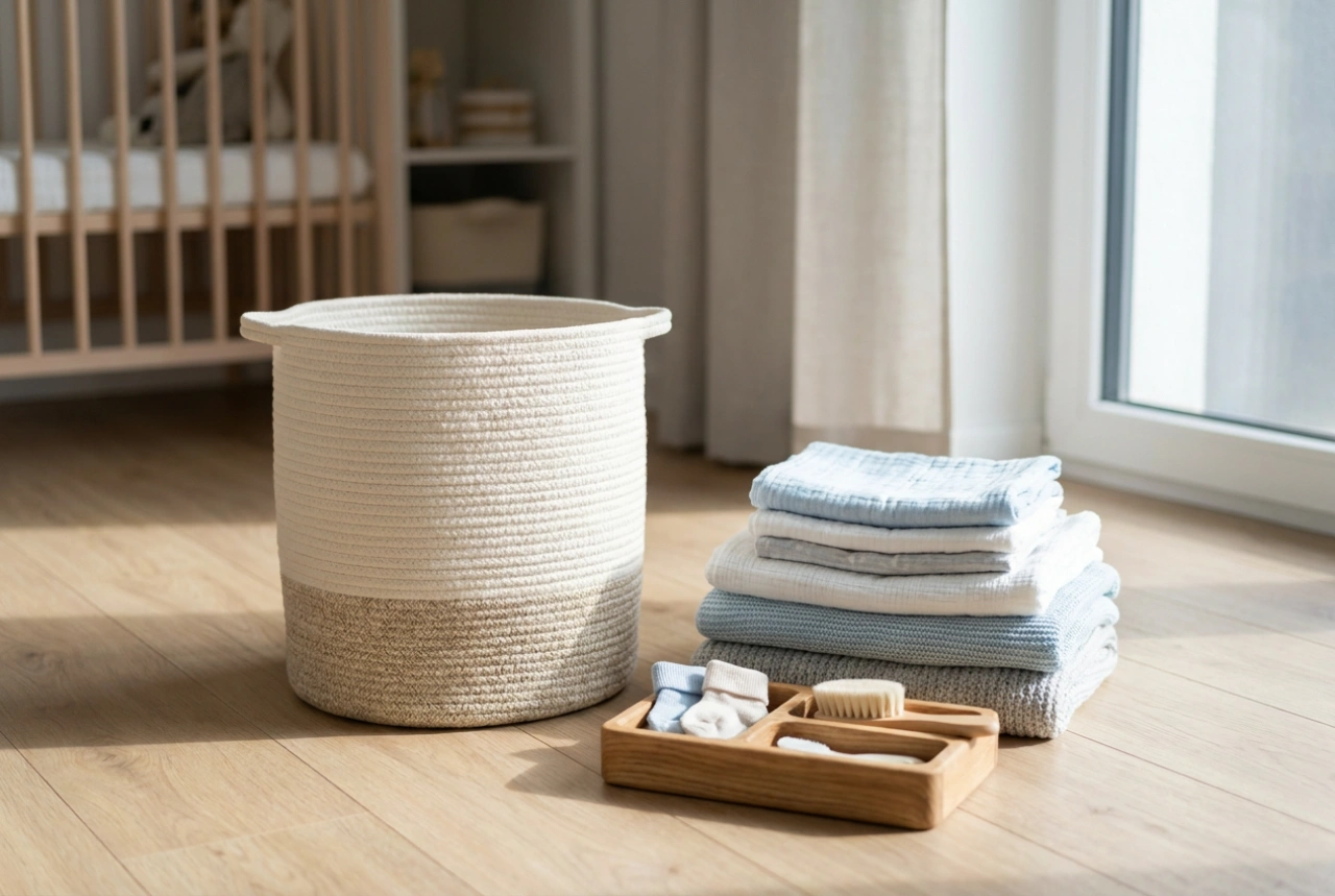 Como organizar o cesto de roupas no quarto infantil