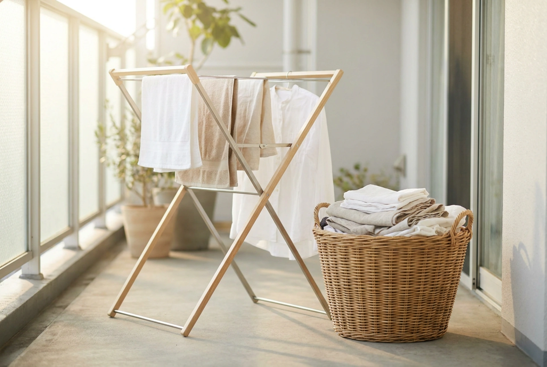 Como secar roupa na varanda quando falta espaço em casa