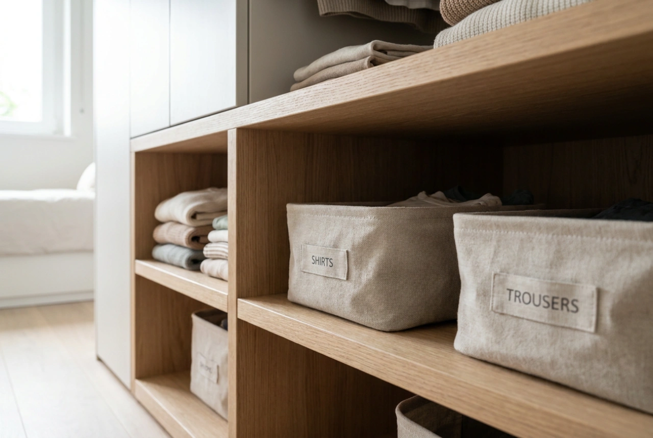 Como organizar um guarda-roupa modular infantil para que a própria criança arrume tudo