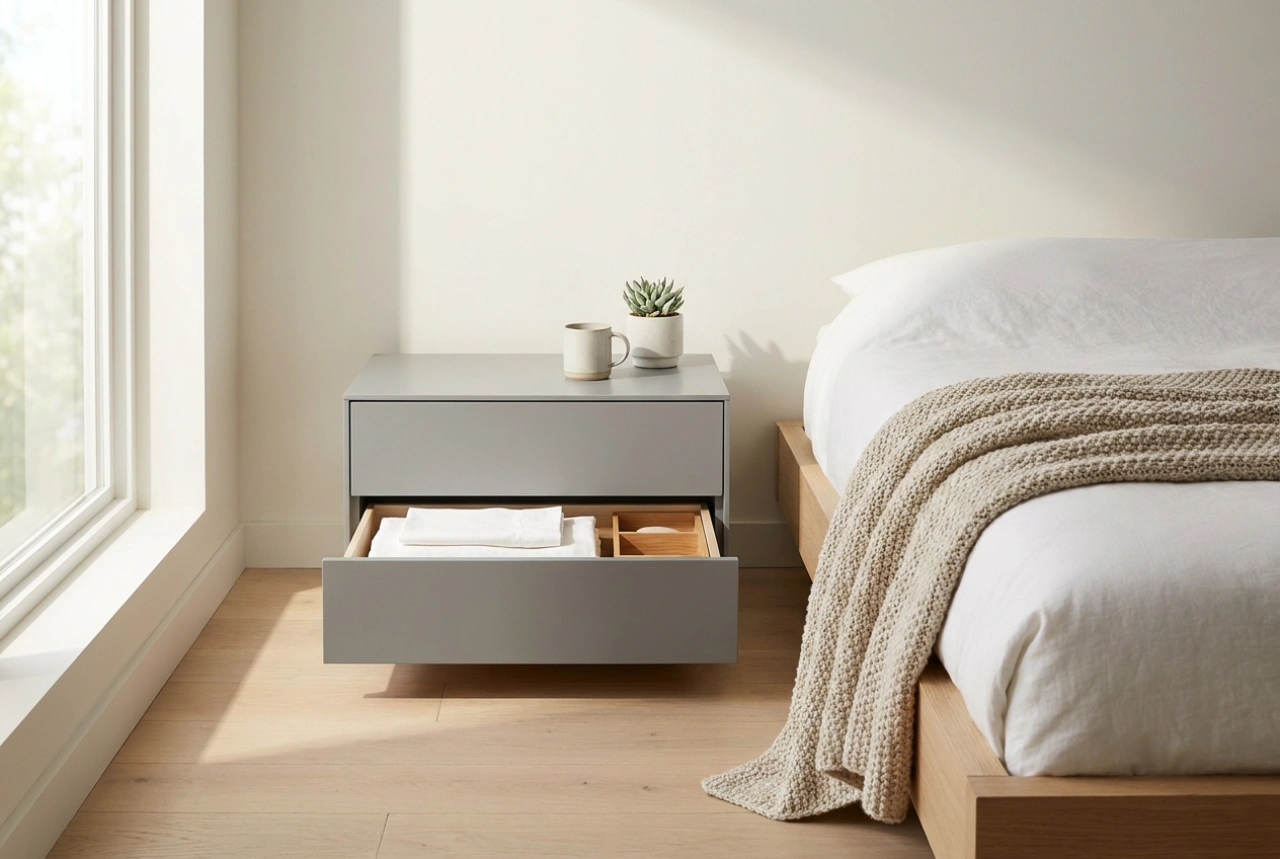 Móveis cinza no quarto: como escolher peças que facilitam a organização diária