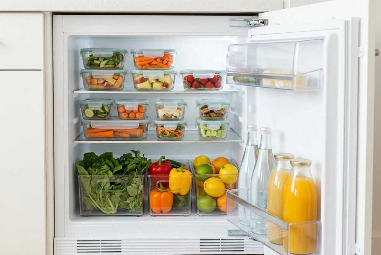 Como organizar o espaço em uma geladeira pequena com freezer