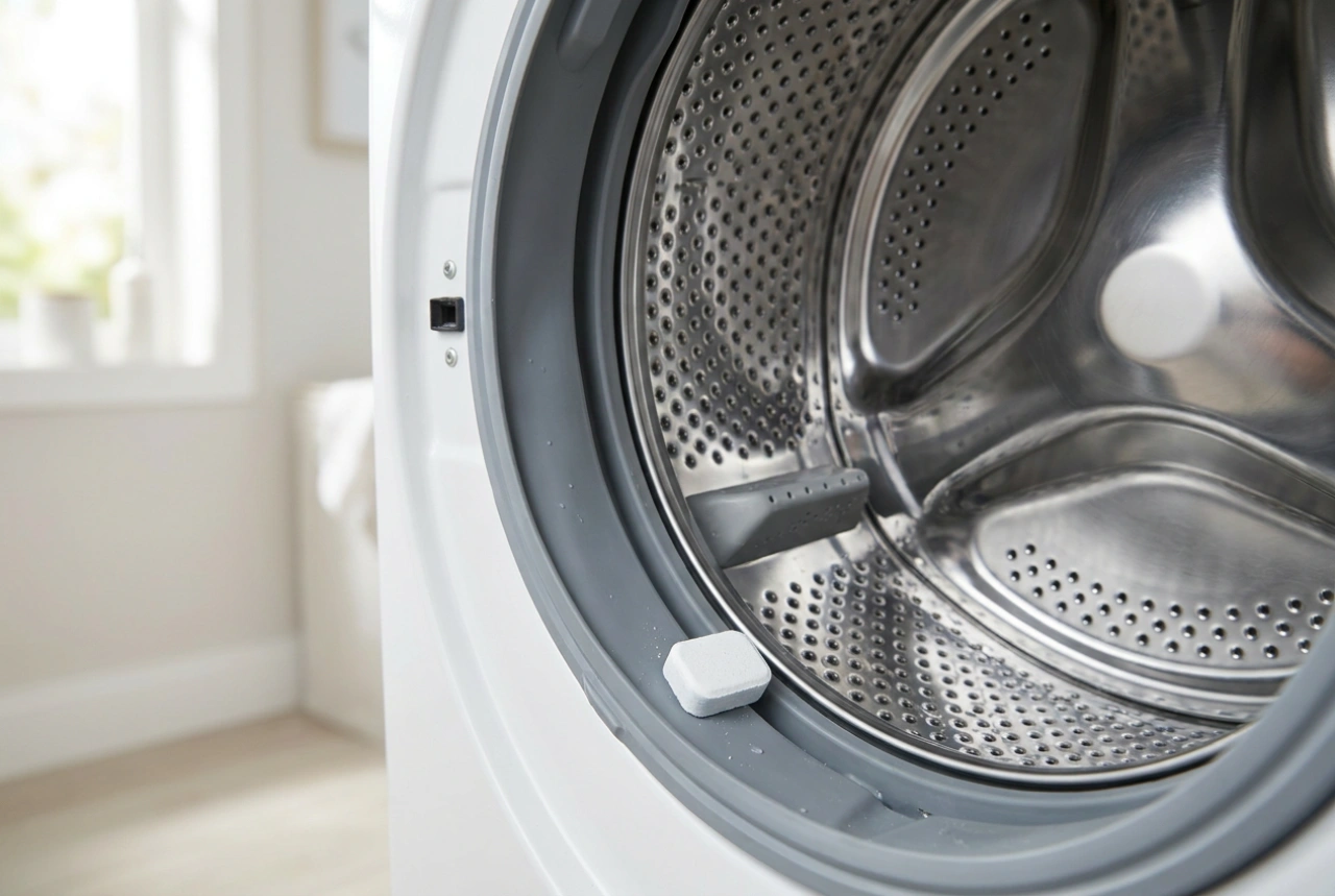 Como usar pastilhas de limpeza de máquina de lavar contra resíduos